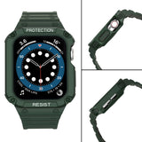 Beskyttelse Strap Band til Apple Watch 38/40/41mm Armored Case Strap - Grøn