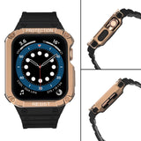 Beskyttelse Strap Band til Apple Watch 42/44/45mm Armored Case Strap - sort, Rose Gold