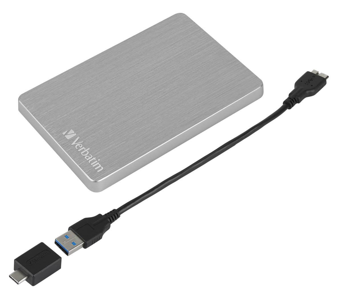 Verbatim Store 'n' Go ALU Slim ekstern harddisk 2 TB 2.5" USB Type-C 3.2 Gen 1 (3.1 Gen 1) Sølv