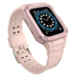 Beskyttelse Strap Band til Apple Watch 42/44/45mm Armored Case Strap - Pink