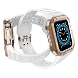 Beskyttelsesrem til Apple Watch 38/40/41 mm pansret bagrem - hvid, roséguld