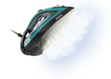 Tefal Ultimate Pure FV9844 Tør & dampstrygejern Durilium autoclean strygesål 3200 W Sort, Blå