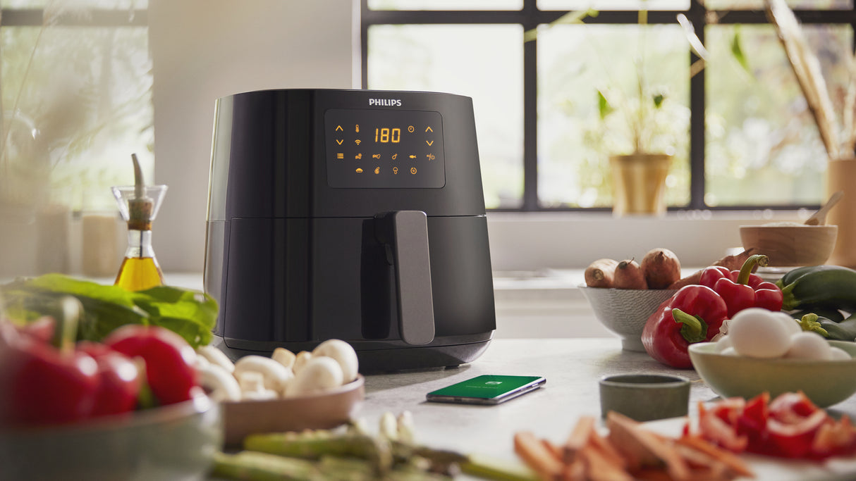 Philips Essential HD9280 Airfryer XL Airfryer 2000W Mørk sølv/sort
