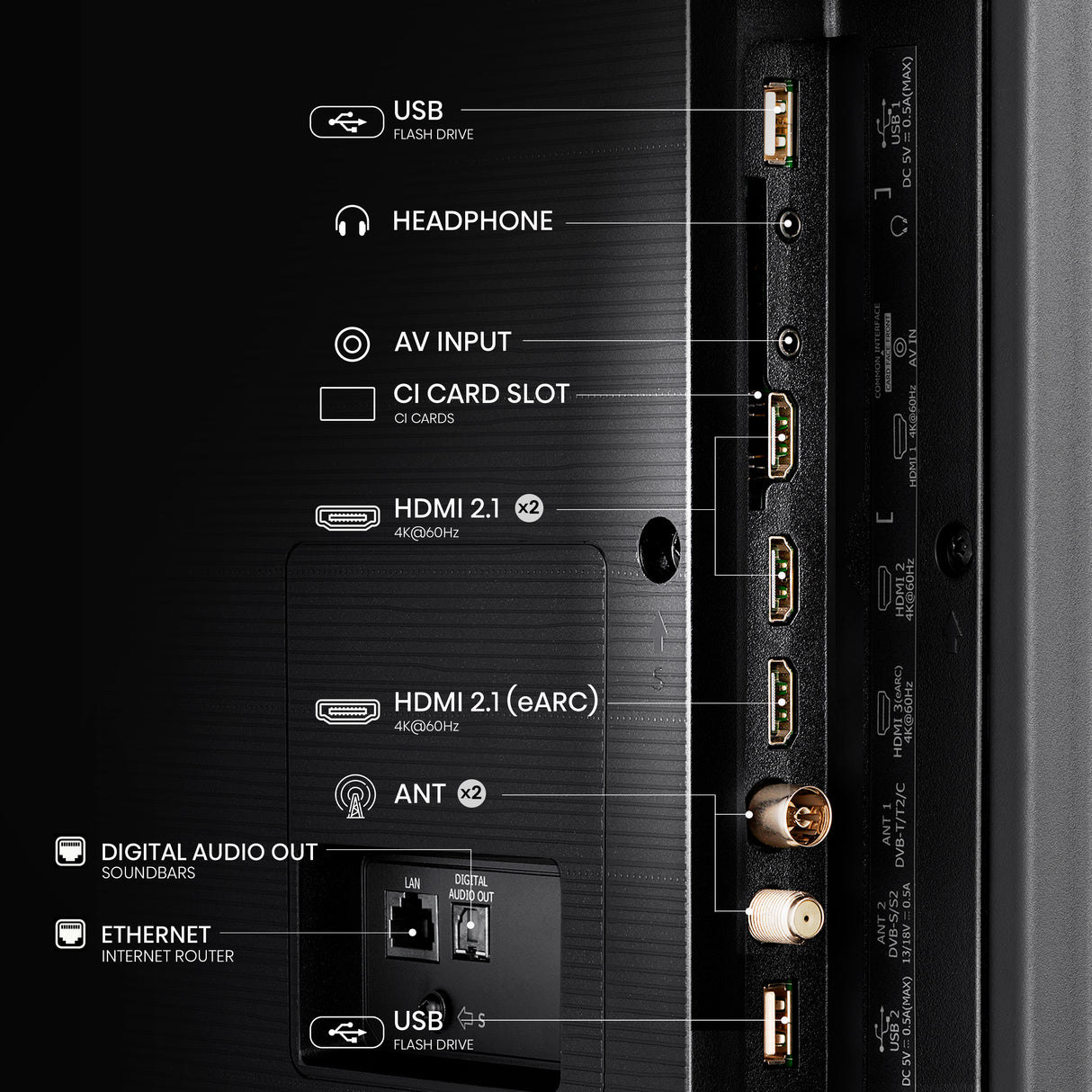 Hisense 50U6NQ 50 4K UHD (2160p) Sort Mørkegrå
