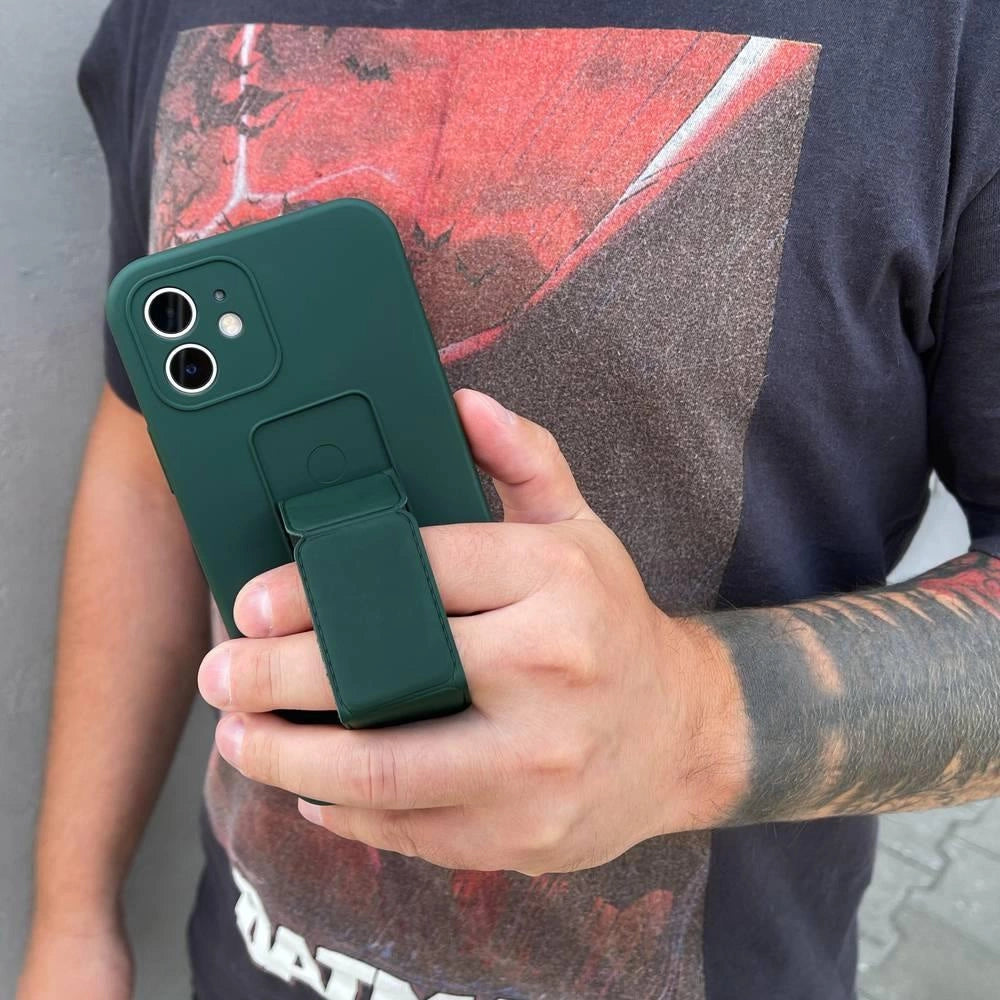 Wozinsky Kickstand Case iPhone 13 mini lyserød silikone sag med stand