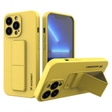 Wozinsky Kickstand Case silikonhylster med stativ iPhone 13 mini gul