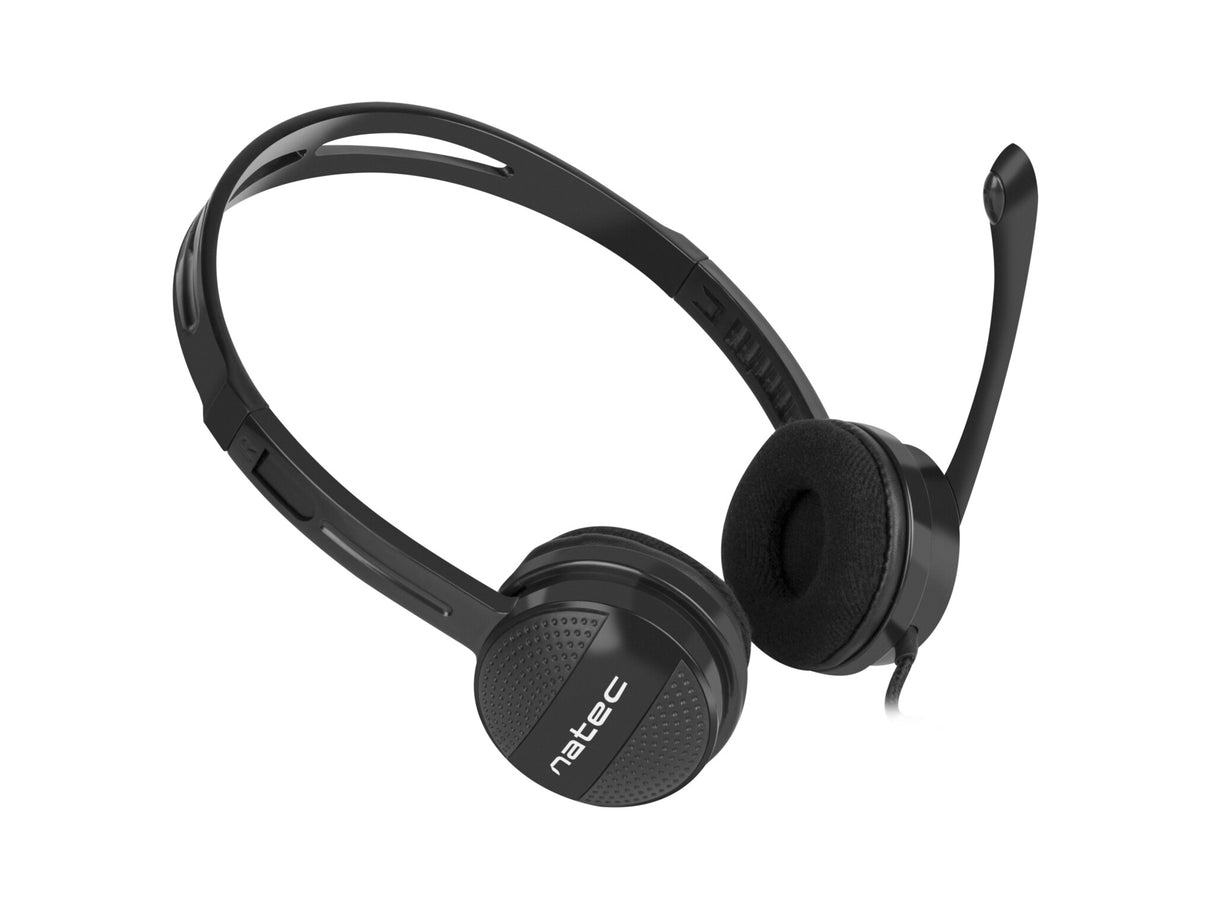 NATEC Canary Go Headset Ledningsført Kontor/Callcenter Sort