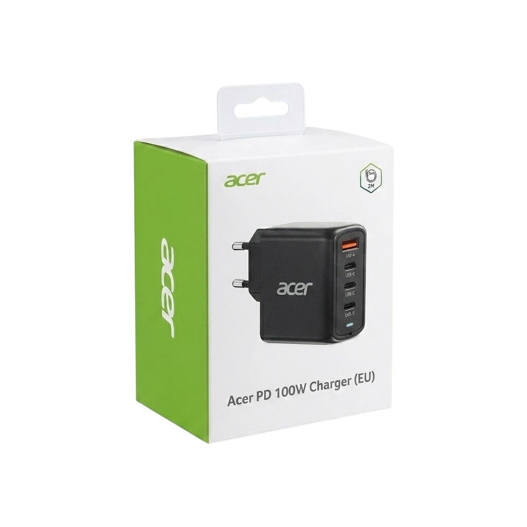 Acer ZL.ADTCC.00L oplader til mobil enhed Universel Sort Vekselstrøm Hurtig opladning Indendørs
