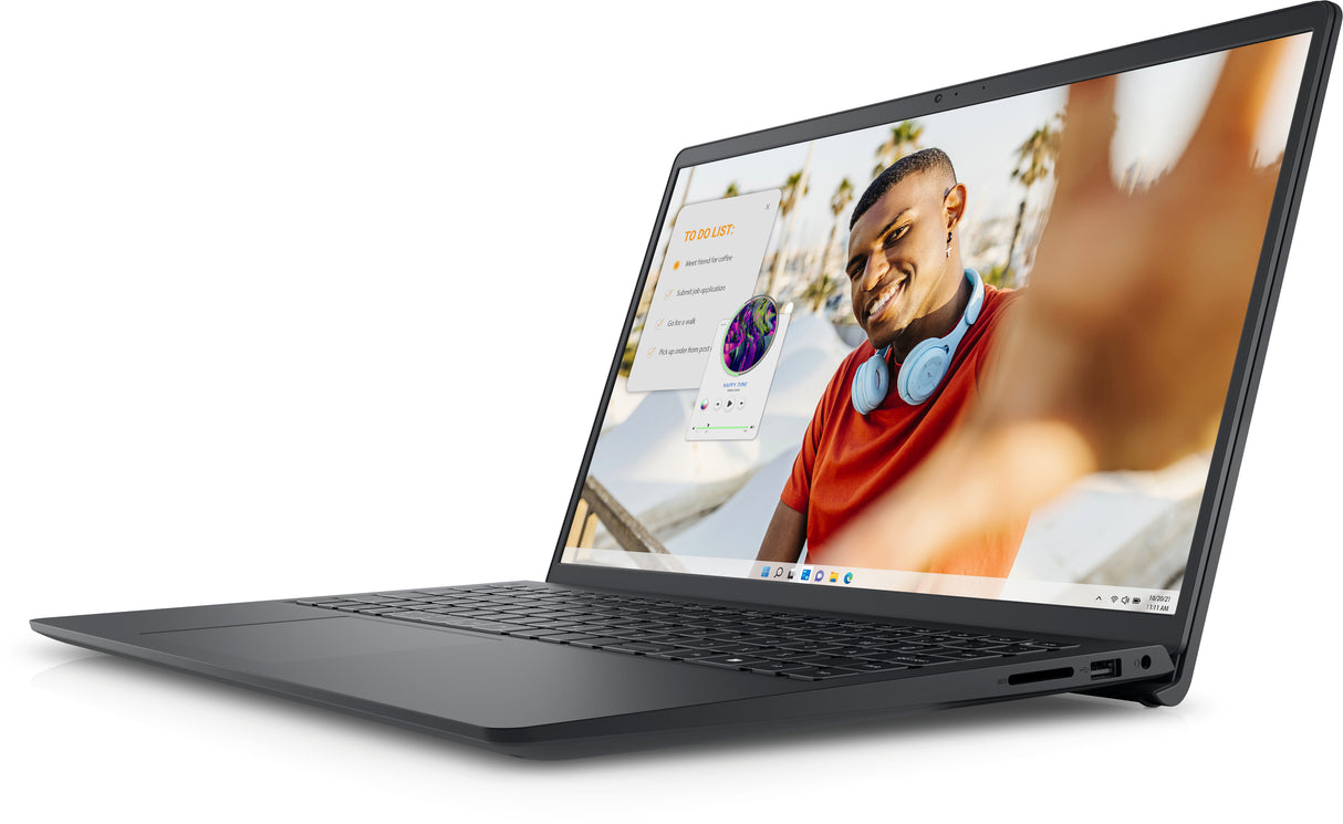 DELL Inspiron 3535 AMD Ryzen™ 5 7530U Laptop 39,6 cm (15.6") Fuld HD 16 GB DDR4-SDRAM 512 GB SSD Wi-Fi 5 (802.11ac) Windows 11 Pro Nordisk Sort