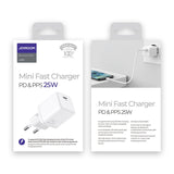 Joyroom hurtig vægoplader USB Type C 25W 3A EU plug hvid (L-P251)