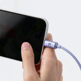 Baseus Crystal Shine Series cable USB cable for fast charging and data transfer USB Type A - Lightning 2.4A 1.2m purple (CAJY000005)