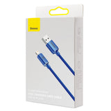 Baseus Crystal Shine Series cable USB cable for fast charging and data transfer USB Type A - Lightning 2.4A 2m blue (CAJY000103)
