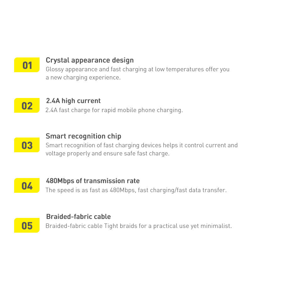 Baseus Crystal Shine Series cable USB cable for fast charging and data transfer USB Type A - Lightning 2.4A 2m purple (CAJY000105)