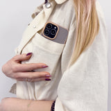 Kingxbar Plain Series Case Cover til iPhone 13 Pro Max silikone cover lyserød