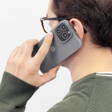 Kingxbar Plain Series case cover til iPhone 13 Pro Max silikone case grå