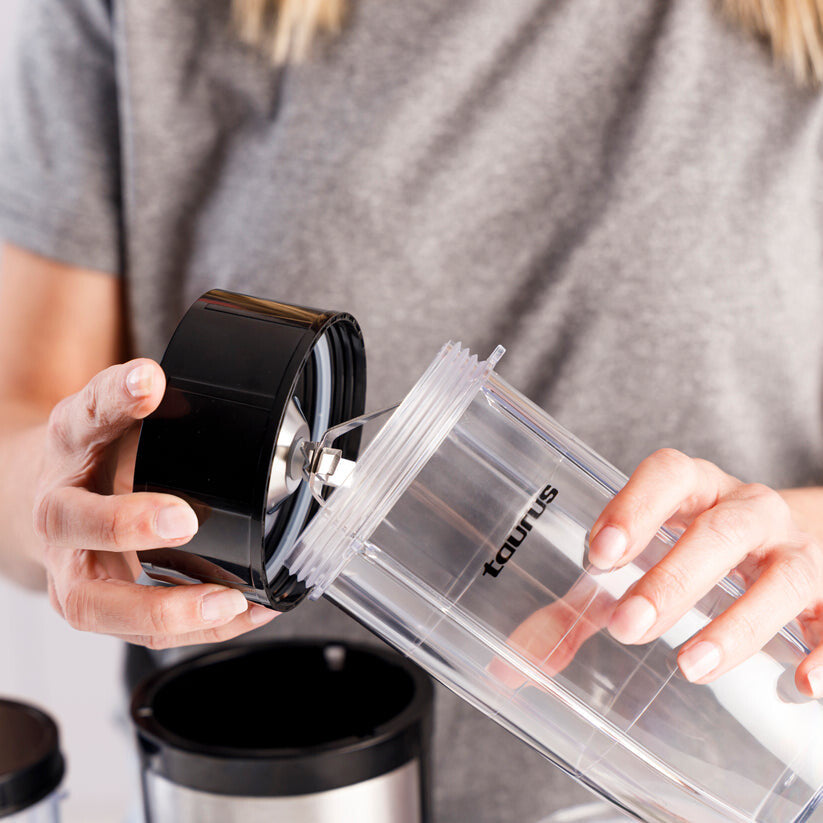Taurus SHAKE & GO MIX 0,5 L Bordplade blender 1000 W Rustfrit stål, Sort