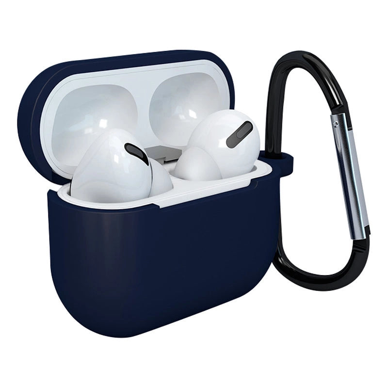 AirPods 3-kasse af silikone med blødt øretelefonomslag + nøgleordslås med hummerklæde