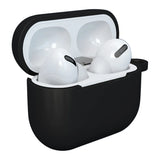 AirPods 3-kasse, silikone softcase til hovedtelefoner + nøglering, hummerlås, pendant sort (kasse D)