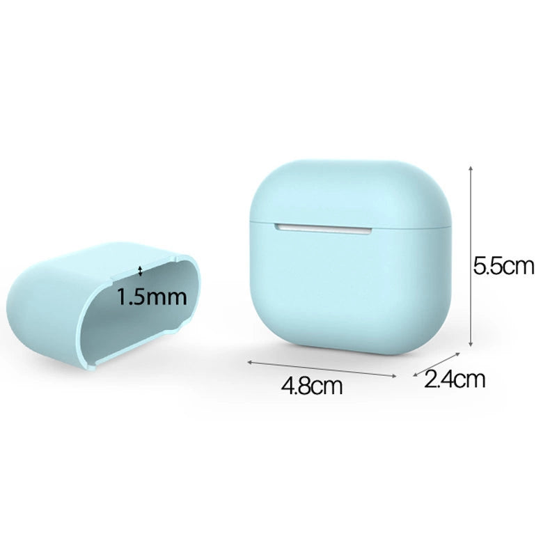AirPods 3-kasse med blødt silikonhylster til hovedtelefoner sort (kasse C)