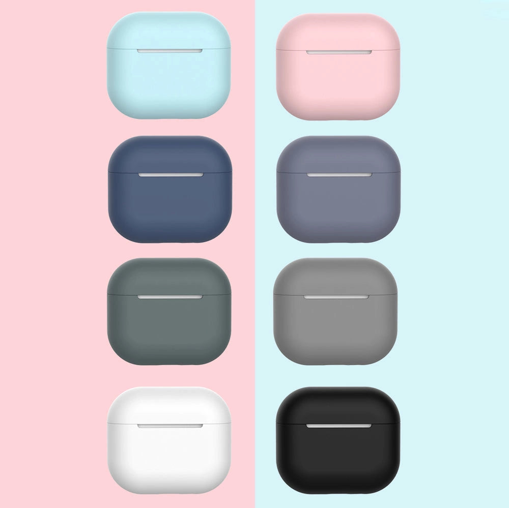 AirPods 3-kasse med blødt silikonhylster til hovedtelefoner sort (kasse C)