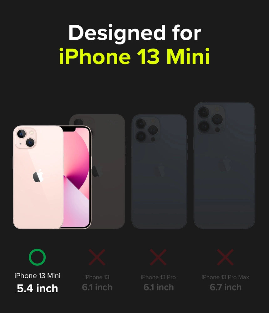Ringke Fusion X Design holdbar PC-foder med TPU-støjfanger til iPhone 13 mini sort (Ticket band) (FXD540E43)