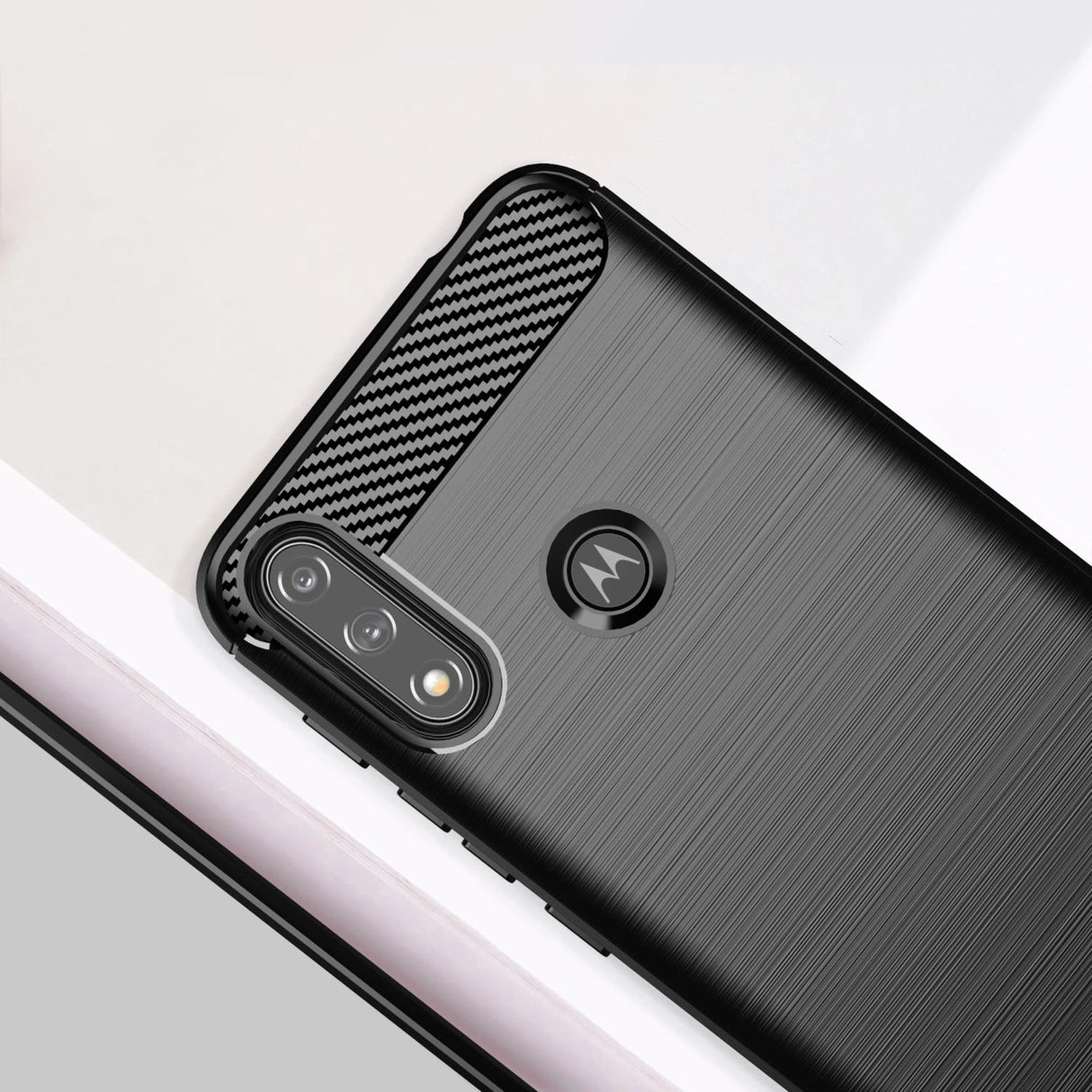Carbon Case Flexible Cover Sleeve Motorola Moto E7i Power sort