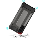 Hybrid Armor Case Tough Rugged Cover til Samsung Galaxy S22+ (S22 Plus) sort