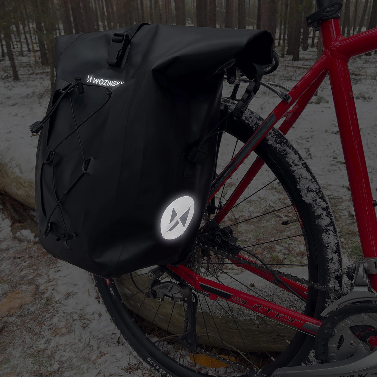 Wozinsky vandtæt cykeltaske bagagerum 25l sort (WBB24BK)