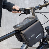 Wozinsky-ramme cykeltaske cykelkasse vandtæt telefonkasse 1,5 l sort (WBB26BK)