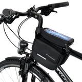 Wozinsky-ramme cykeltaske cykelkasse vandtæt telefonkasse 1,5 l sort (WBB26BK)