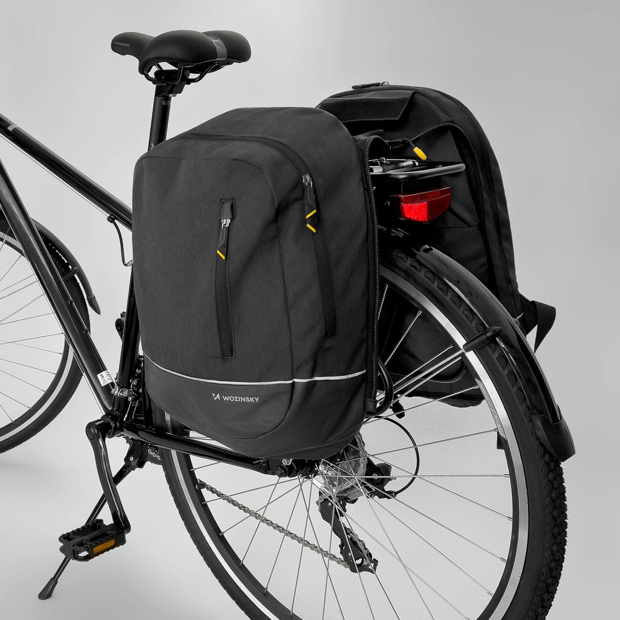 Wozinsky cykeltaske dobbelt rygsæk 2in1 30l sort (WBB30BK)
