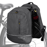 Wozinsky cykeltaske dobbelt rygsæk 2in1 30l sort (WBB30BK)