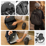 Wozinsky cykel bager taske, cykel rygsæk med ramme, 2in1, 40l, sort (WBB33BK)