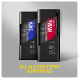 Axagon EEM2-SD2B drevkabinet SSD kabinet Sort M.2