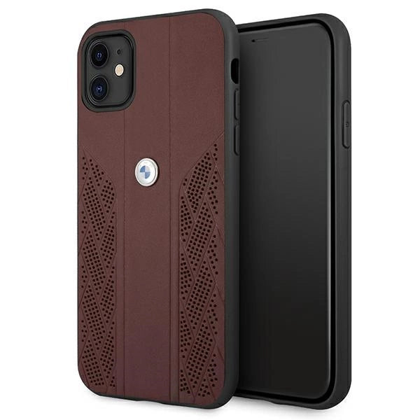 Etui BMW BMHCN61RSPPR iPhone 11 6,1" / Xr rød/rød hardcase læder Curve Perforeret