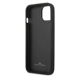 Etui BMW BMHCP13SRSPPK iPhone 13 mini 5,4 "sort/sort hårdkasse læder Curve Perforeret