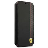Ferrari FESAXFLBKP13SBK iPhone 13 mini 5.4" sort/sort bog On Track Carbon Stripe