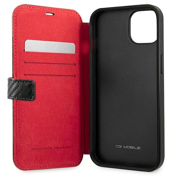 Ferrari FESAXFLBKP13SBK iPhone 13 mini 5.4" sort/sort bog On Track Carbon Stripe