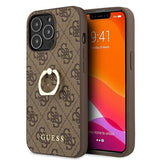 Guess GUHCP13L4GMRBR iPhone 13 Pro / 13 6.1" brun/brun hardcase 4G med ringstand