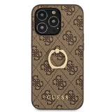 Guess GUHCP13L4GMRBR iPhone 13 Pro / 13 6.1" brun/brun hardcase 4G med ringstand