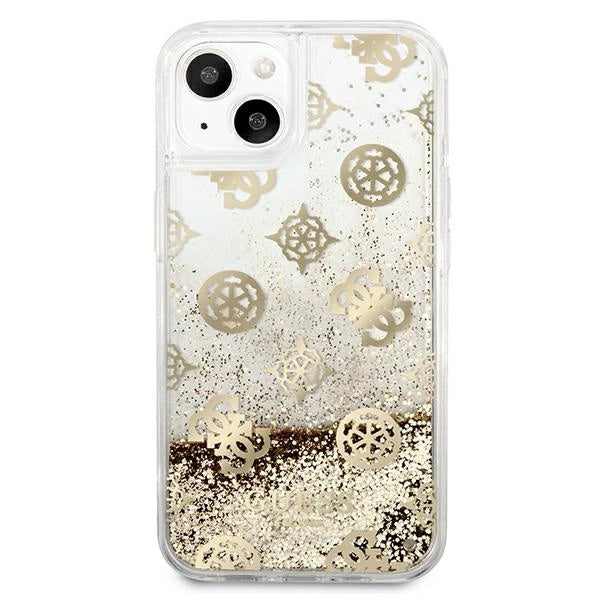 Guess GUHCP13SLGPEGO iPhone 13 mini 5.4" guld/guld hardcase Peony Liquid Glitter