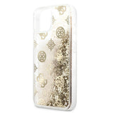 Guess GUHCP13SLGPEGO iPhone 13 mini 5.4" guld/guld hardcase Peony Liquid Glitter