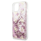 Guess GUHCP13SLGPEPI iPhone 13 mini 5.4" pink/pink hardcase Peony Liquid Glitter