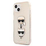 Karl Lagerfeld KLHCP13SKCTUGLGO iPhone 13 mini 5,4" złoty/guld hårdkasse Glitter Karl`s & Choupette
