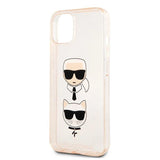 Karl Lagerfeld KLHCP13SKCTUGLGO iPhone 13 mini 5,4" złoty/guld hårdkasse Glitter Karl`s & Choupette