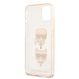 Karl Lagerfeld KLHCP13SKCTUGLGO iPhone 13 mini 5,4" złoty/guld hårdkasse Glitter Karl`s & Choupette
