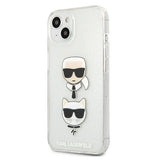 Karl Lagerfeld KLHCP13SKCTUGLS iPhone 13 mini 5,4" sølv/sølv hårdkasse Glitter Karl ̊s & Choupette