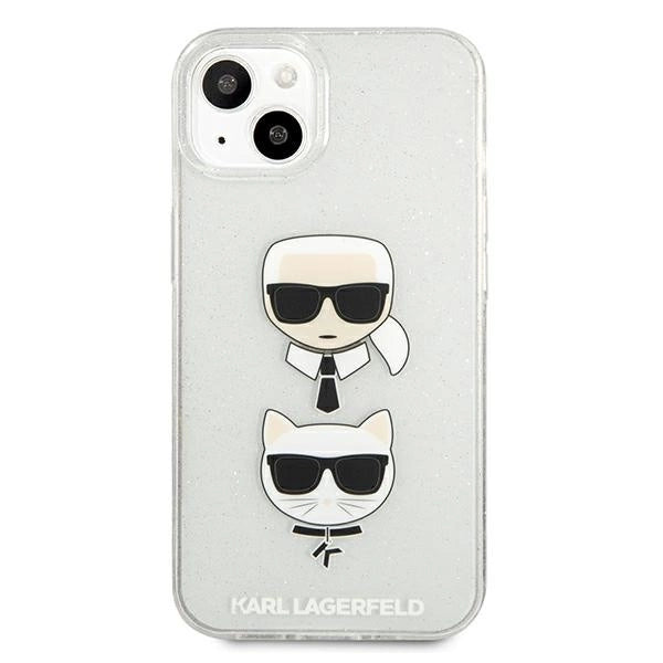 Karl Lagerfeld KLHCP13SKCTUGLS iPhone 13 mini 5,4" sølv/sølv hårdkasse Glitter Karl ̊s & Choupette