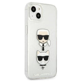 Karl Lagerfeld KLHCP13SKCTUGLS iPhone 13 mini 5,4" sølv/sølv hårdkasse Glitter Karl ̊s & Choupette