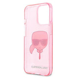 Karl Lagerfeld KLHCP13XKHTUGLP iPhone 13 Pro Max 6,7" Rosé/rosa hårdkasse Glitter Karl ̊s hoved
